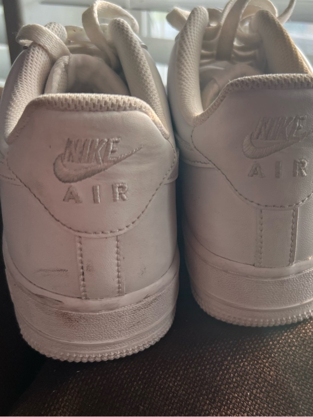 Nike All-White Leather Low-Top Sneakers - Picture 5 of 8